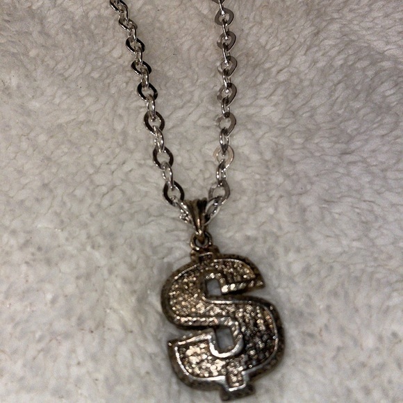 Dollar Sign Necklace Vintage - Picture 5 of 6